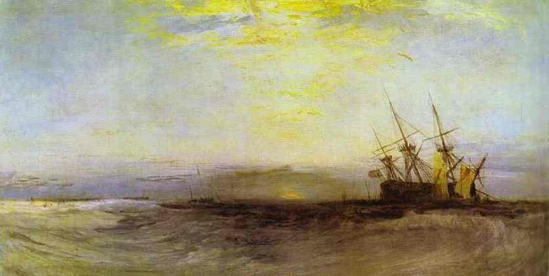 J.M.W. Turner A Ship Aground. China oil painting art